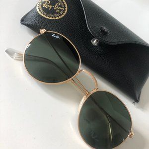 Ray-Ban Round Metal Sunglasses RB3447 Gold